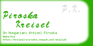 piroska kreisel business card